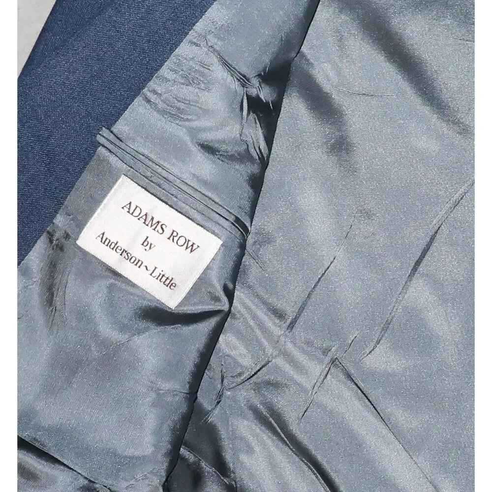 Adams Row‎ Blue Suit Tailored Blazer Sports Jacket Mens Dress Jacket Size 46R
